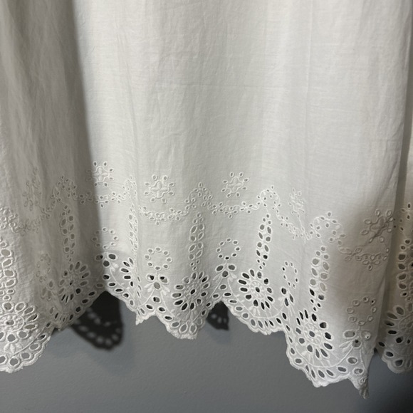 BCBG Generation Sleeveless White Dress Lined Eyelet Hem Size XS Yatch, Coastal, - Picture 6 of 16